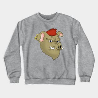 Punk pig face Crewneck Sweatshirt